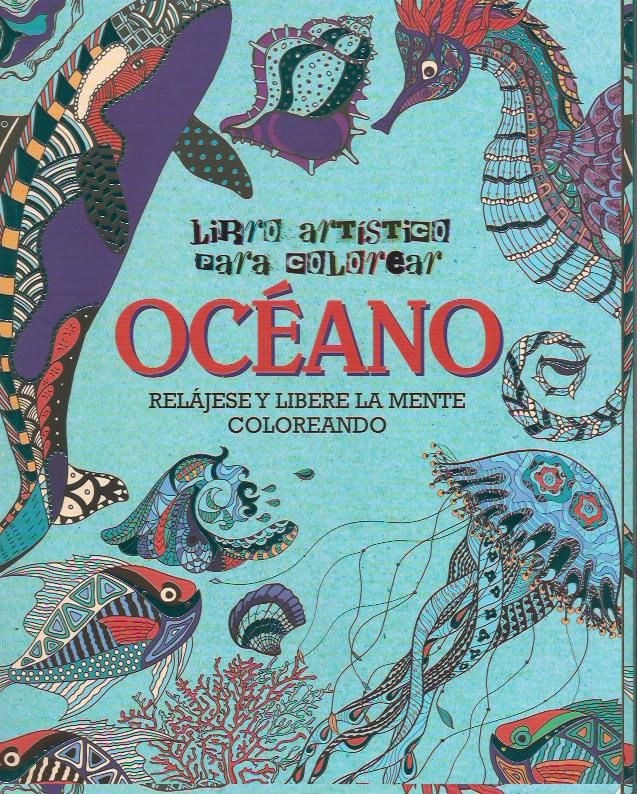Papel Libro Artistico Para Colorear Oceano