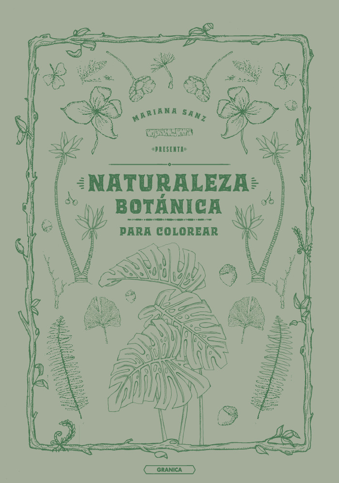Papel Naturaleza Botanica Para Colorear