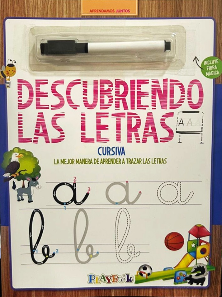Papel DESCUBRIENDO LAS LETRAS CURSIVA PINTA BORRA Y VUELVE A ESCRIBIR!!