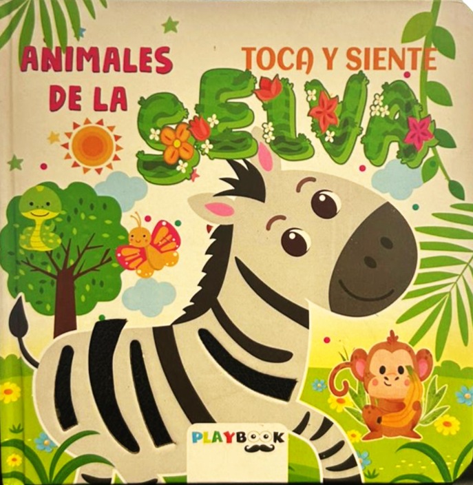 Papel ANIMALES DE LA SELVA TOCA Y SIENTE CON TEXTURAS