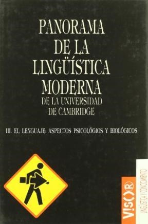 PANORAMA DE LA LINGUISTICA MODERNA III EL LENGUAJE ASPECTOS