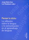 Papel Pensar Lo Dicho . La Reflexion Sobre La Leng