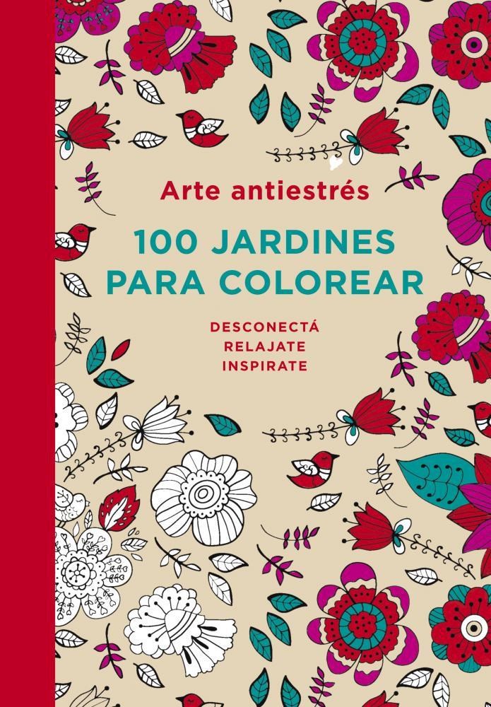 Papel Arte Antiestres,100 Jardines Para Colorear