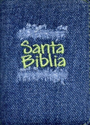 Papel Santa Biblia Jean Desgaste Verde Con Cierre