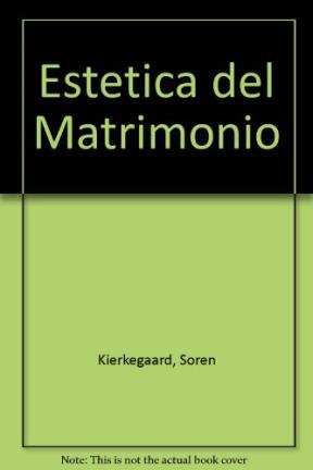 Papel Estetica Del Matrimonio. Carta A Un Joven Esteta