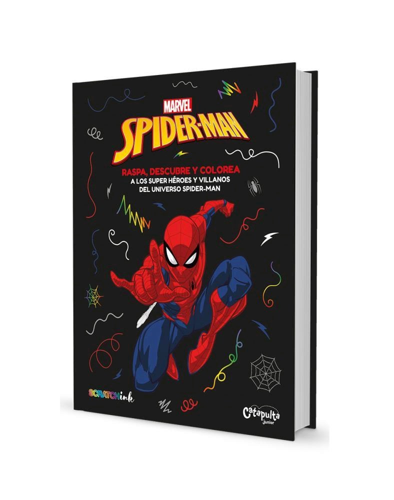 Papel Spiderman Raspa, Descubre Y Colorea