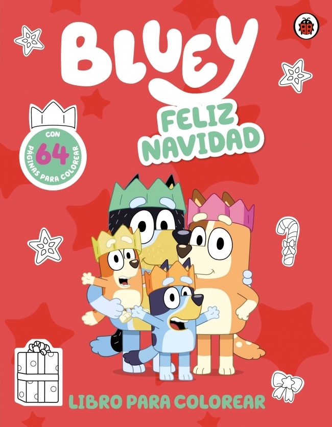 Papel Bluey. Feliz Navidad Para Colorear