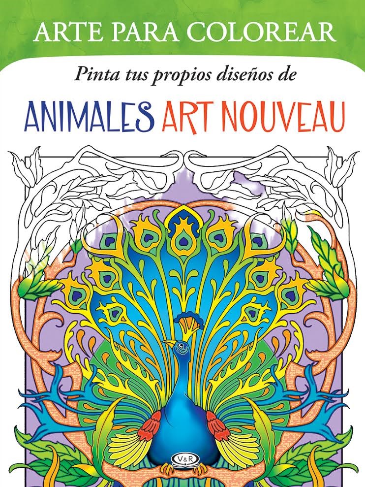 Papel Arte Para Colorear Animales Art Nouveau