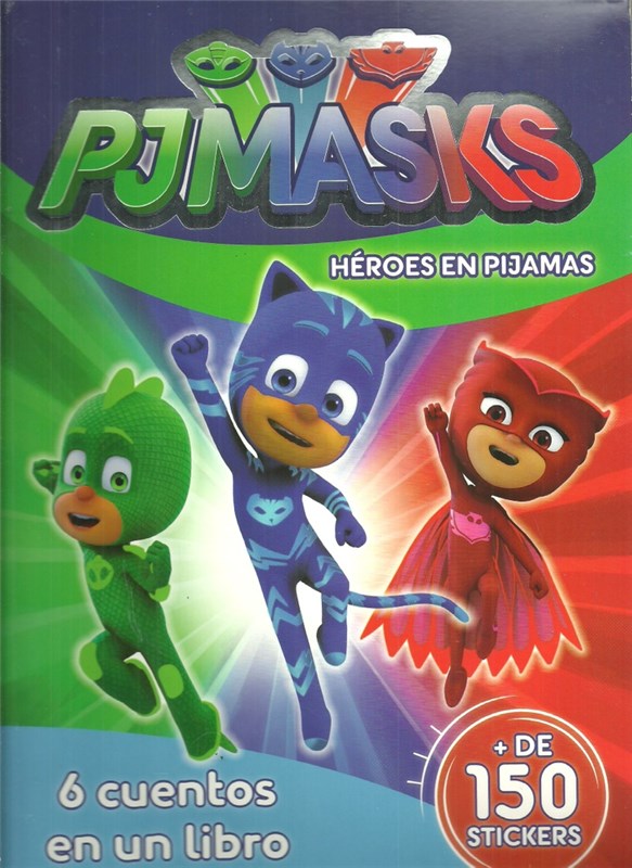 Papel Pjmasks Heroes En Pijamas 6 Cuentos + Stickers