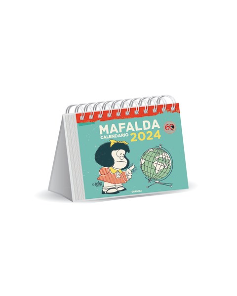 Papel Mafalda 2024 Calendario Escritorio Turquesa