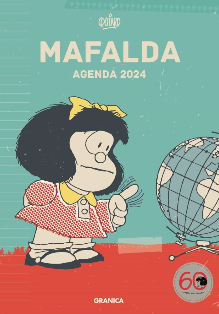 Papel Mafalda 2024 Anillada Columna Turquesa