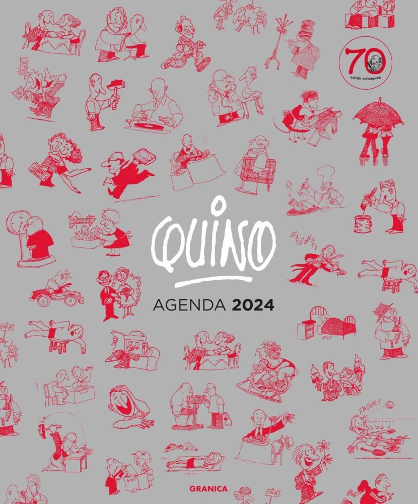 Papel Quino 2024 Ecuadernada Gris
