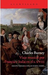 Papel VIAJE MUSICAL POR FRANCIA E ITALIA EN EL S. XVIII