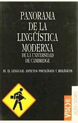 Papel PANORAMA DE LA LINGUISTICA MODERNA III.EL LENGUAJE ASPECTOS
