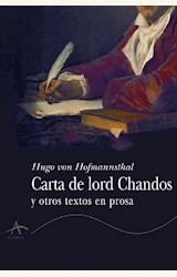 Papel CARTA DE LORD CHANDOS Y OTROS TEXTOS EN PROSA